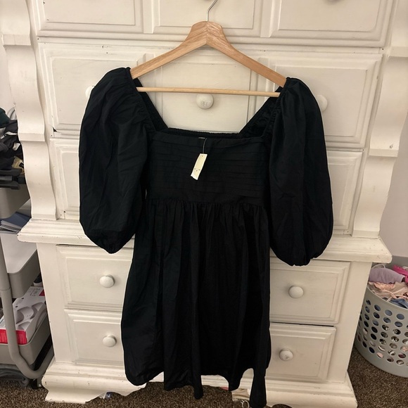 Abercrombie & Fitch Emerson Poplin Puff Sleeve Mini Dress - Picture 5 of 5